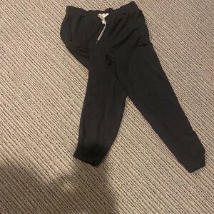 Vuori Black Joggers with White Drawstring